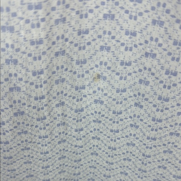 Eddie Bauer Blue and White Embellished Blouse with Bib Collar Size M - Picture 11 of 11